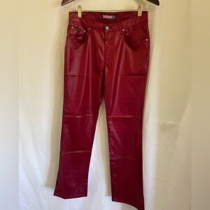 Women’s dark red size 7/8 bubble gum pants style# 1101-67c